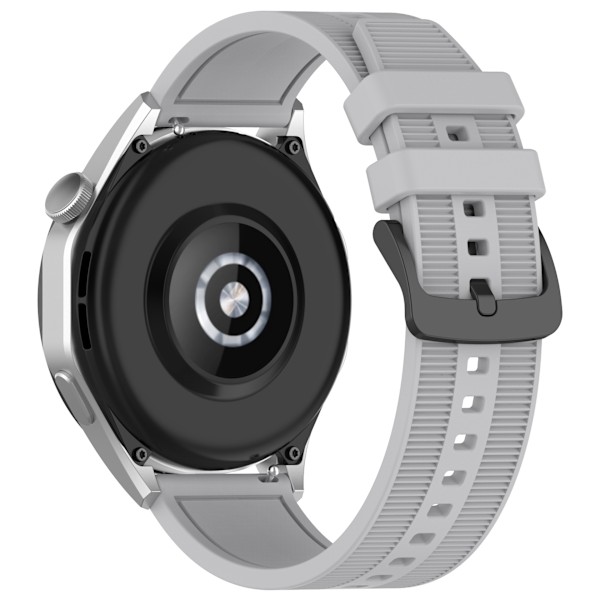 Silikoniranneke 22 mm Huawei Watch GT4 -kellolle Vaalean harmaa