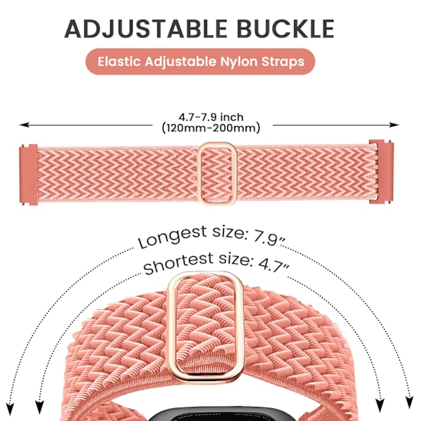 Fitbit Versa 2 Nylon Klockarmband Svart