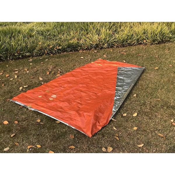 Varmeisolerende tæppe Orange / Sølv 130 × 210 cm