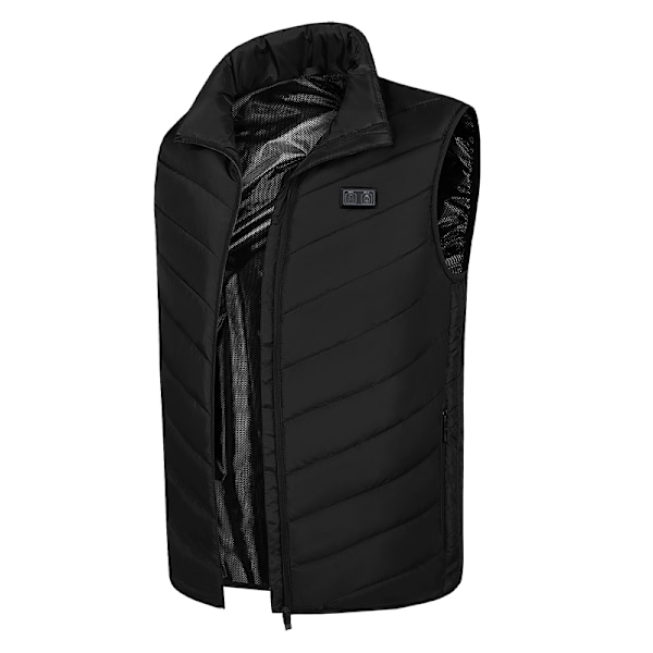 Varmevest M01, dobbeltstyring med 15 varmezoner Sort 4XL