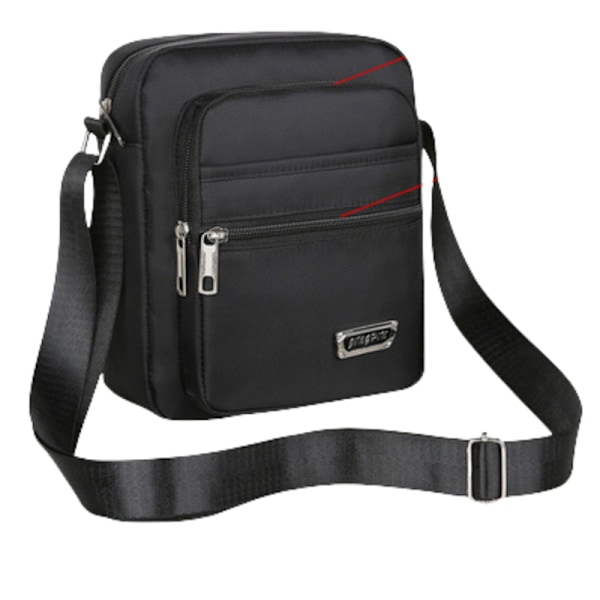 INF Crossbody-väska i Nylon för Män Fyra dragkedjor
