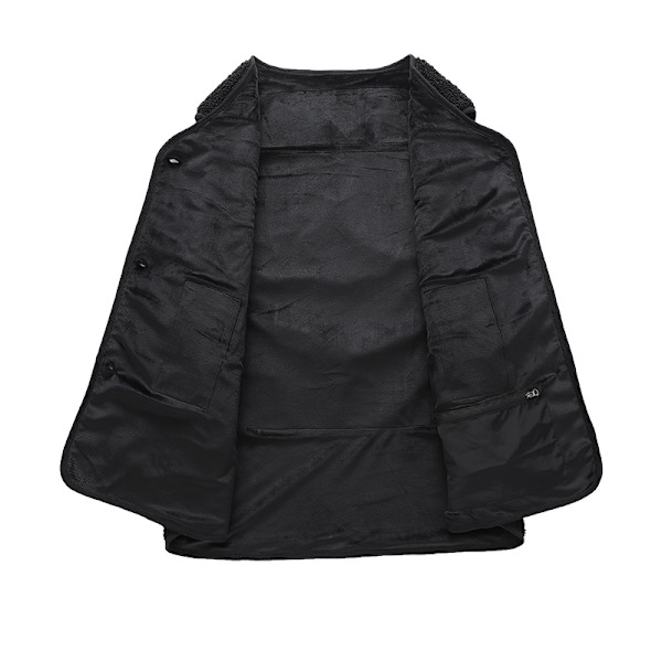 Opvarmet vest Teddy fleecevest med nem betjening, 15 varmezoner Sort M
