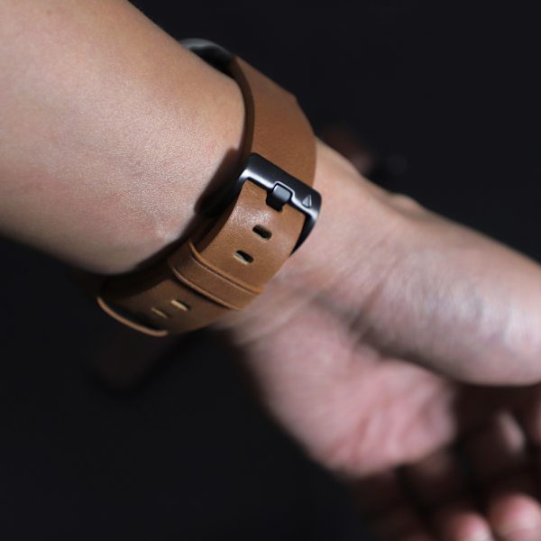 Horween läderarmband för Apple Watch 42/44/46/49 mm - mörkbrun Brun