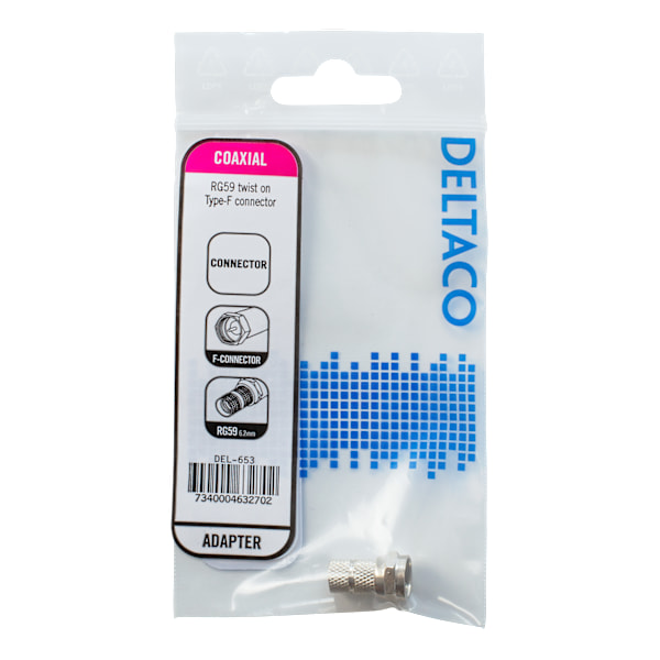 F-connector, male, 6.2mm RG59/antenna cable, screw mount, go