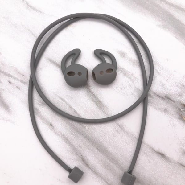 Skyddande silikonremset för Airpods-fodral Grå