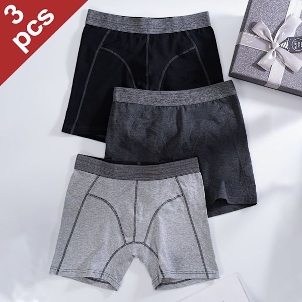 Boxershorts i bomull för män Mjuka ventilerande kalsonger 3-pack XXL