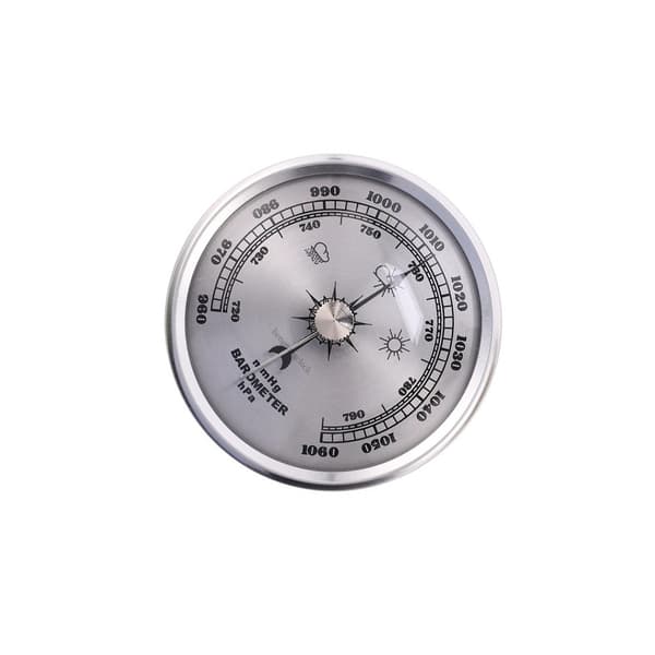 70mm Analog Barometer - Noggrann Väderstationsinstrument för Hemmabruk Silver Silver
