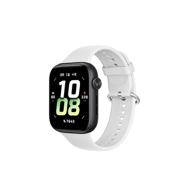 Silikonarmband med silverspänne för smartklockor Vit