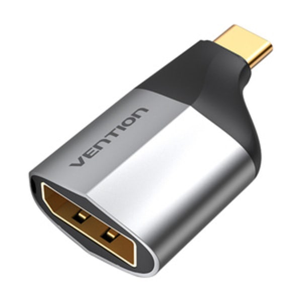 Adapter USB-C han til DisplayPort hun Vention TCCH0 4K 60Hz (sort) Sort, Grå