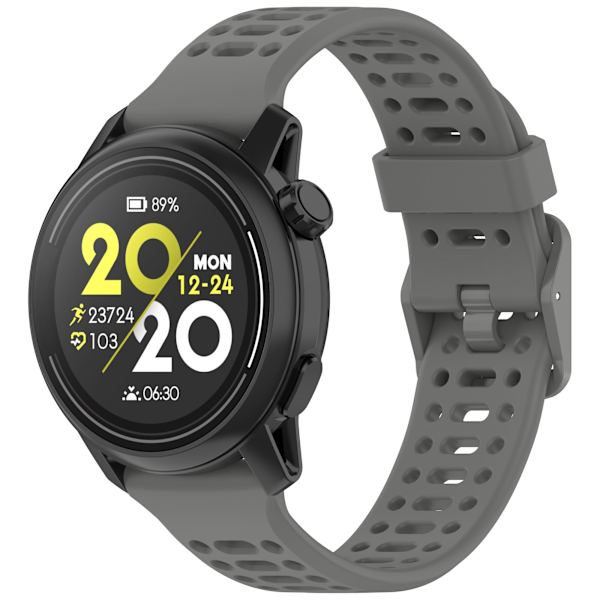 Officiellt COROS silikonarmband - 22 mm, vitt Grå