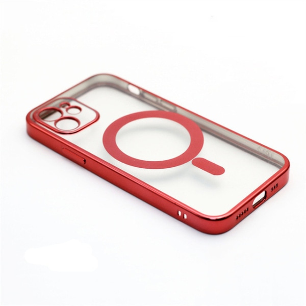 Mobiletui MagSafe Opladningsstøtte iPhone 12 Rød