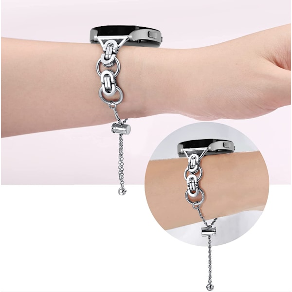 Klockarmband i Rostfritt Stål för Huawei Band Huawei Band 3/3 Pro/4 Pro Silver 20 mm