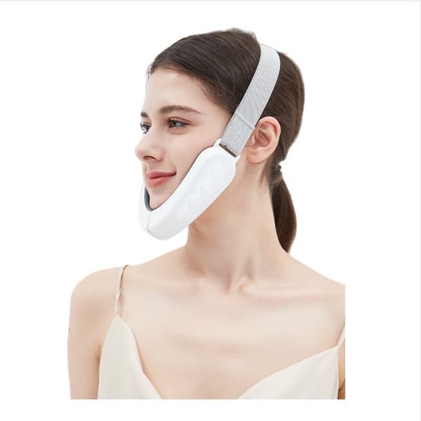 Smart Ansigtsmassager med engelske stemmemeddelelser - 3D Ansigtsløftnings- og slankeenhed White White