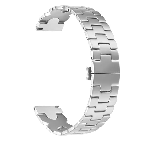 Stilrent armband i rostfritt stål för Fitbit Versa/Lite/Versa 2 Silver Silver