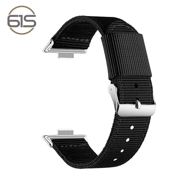 Stilfuld nylonrem til Huawei Fit 3/4/4 Pro Sort