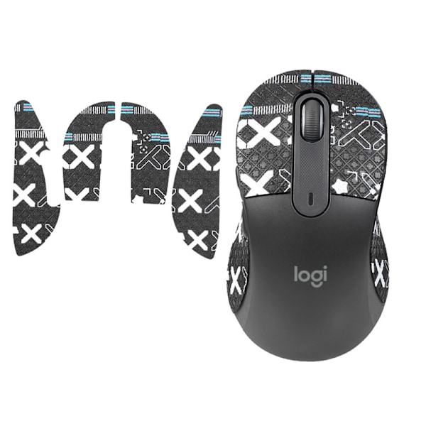 Forbedrede Grip Mouse Stickers til Logitech M650L/M750L Sort