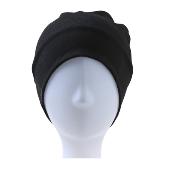 100% bomulds beanie hat til mænd og kvinder Sort