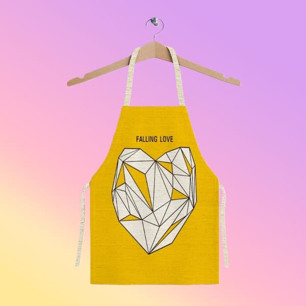 Moderne Geometrisk Print Polyester Forklæde - Stilfuldt Køkken & Kunststudie Essentielt