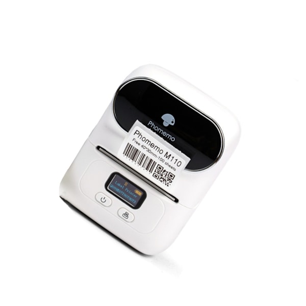 Bluetooth termisk etiketprinter til stregkode, pris og smykkemærkater — 203dpi 20-50mm 1200mAh kompatibel med iOS Android Windows Mac Linux White White