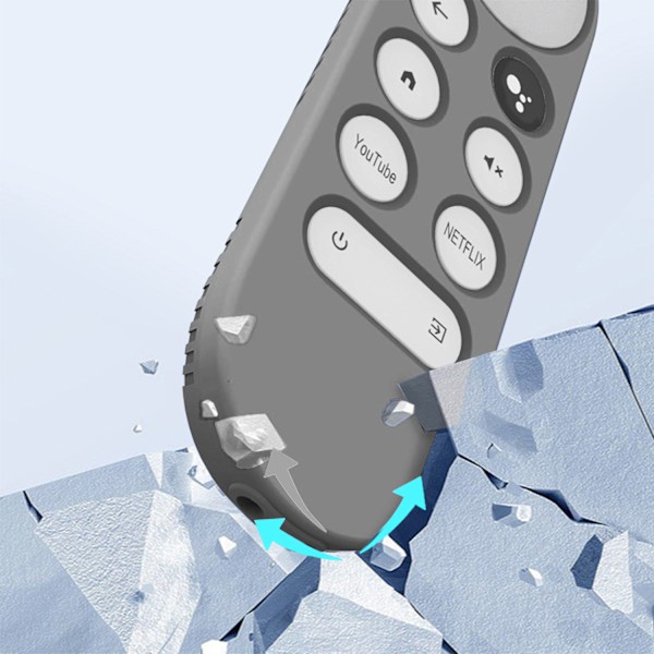 Silikonskyddsfodral till fjärrkontroll för Google Chromecast 2020 Grå