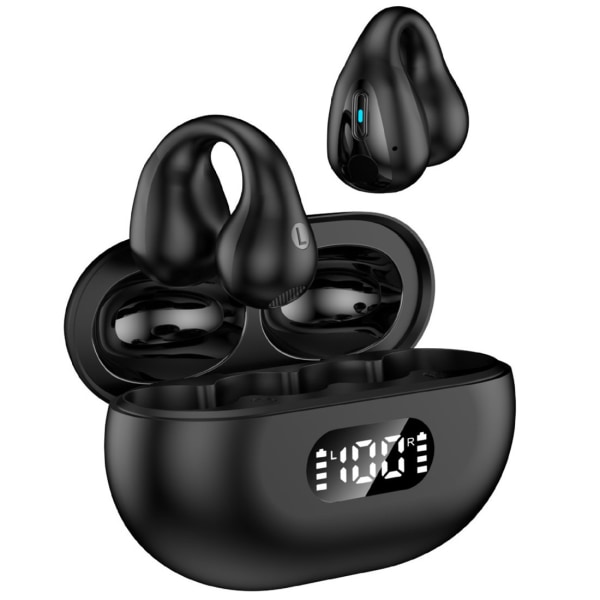 INF Trådlösa open-ear hörlurar Bluetooth 5.2 Svart