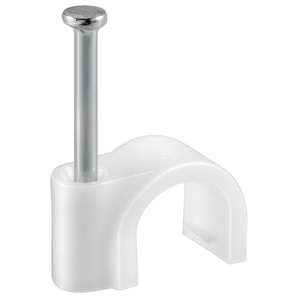 Kabelklämma 4 mm, vit