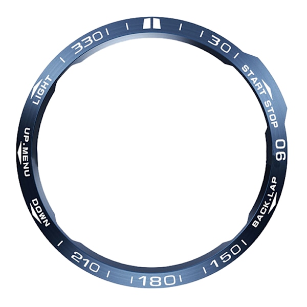 Blå Ram - Vit Text för Garmin Fenix 6x