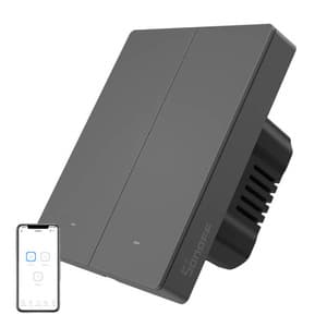 Älykäs WiFi-seinäkytkin SONOFF M5-2C-80 (2-kanavainen, runkoon, grafiitti)