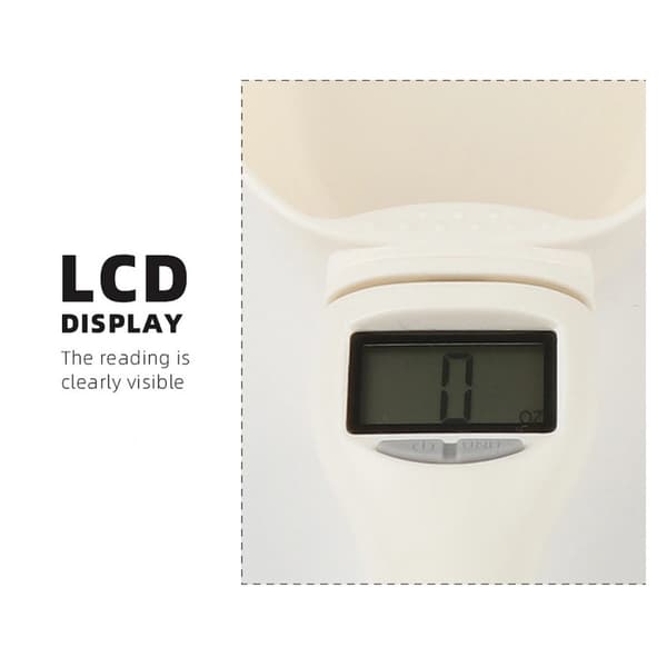 Digital Measuring Spoon Scale - 800g kapacitet, 1g noggrannhet, g/oz/ml konvertering, CR2032 driven