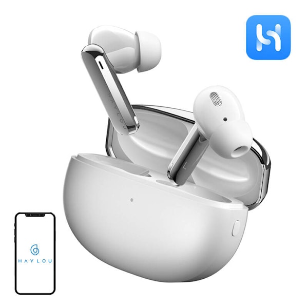 TWS Haylou W1 ANC hörlurar (vita)