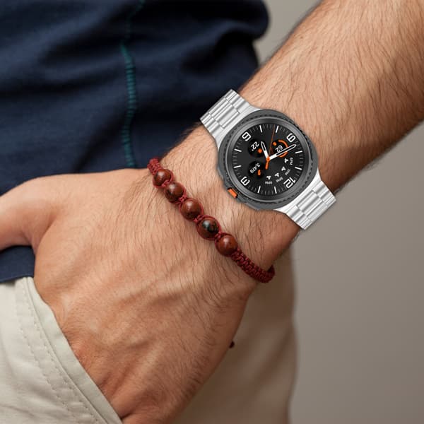 Elegant urrem i rustfrit stål til Galaxy Watch 8-serien Silver Silver