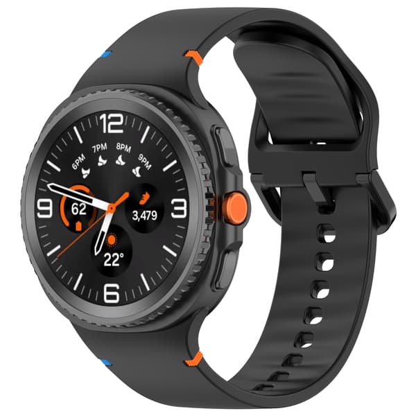 Silikone rem til Samsung Galaxy Watch 8 Black Black
