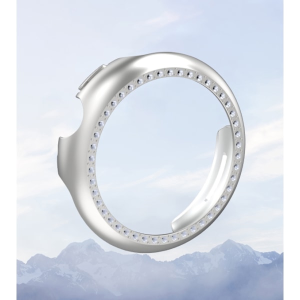 Google Pixel Watch 3-fodral, PC & Rhinestone-skyddsfodral Silver 45 mm