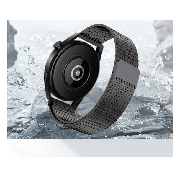 Premium Rostfritt Stålarmband för Huawei Watch GT5/4/3/Pro Svart