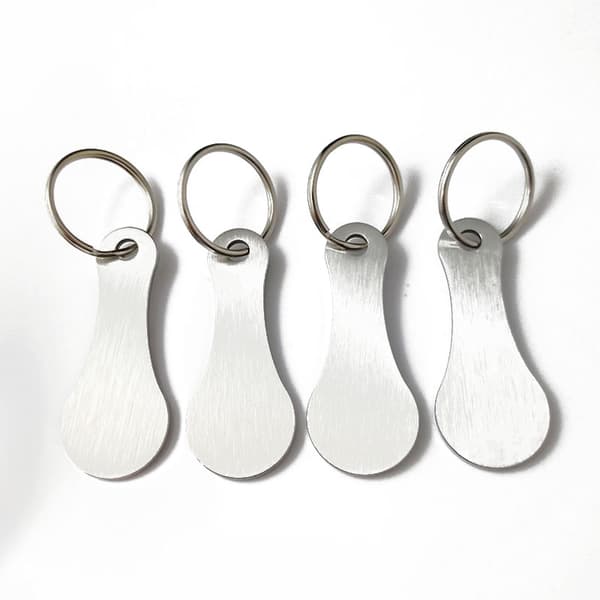 Nyckelringset i Metall till Kundvagnar (4-pack) Silver Silver