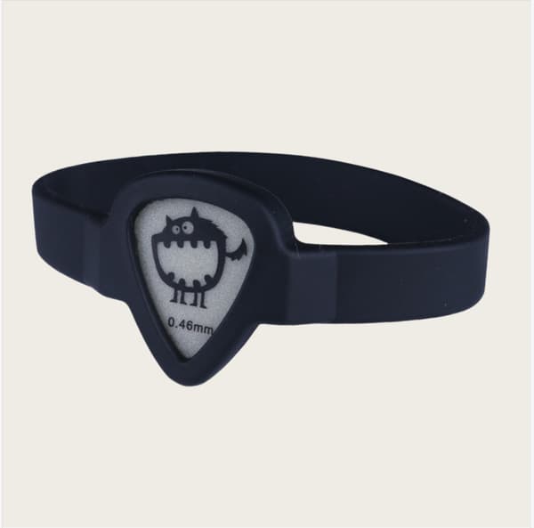 Guitar Pick Holder, Plektrumbånd til Guitarister Black Black
