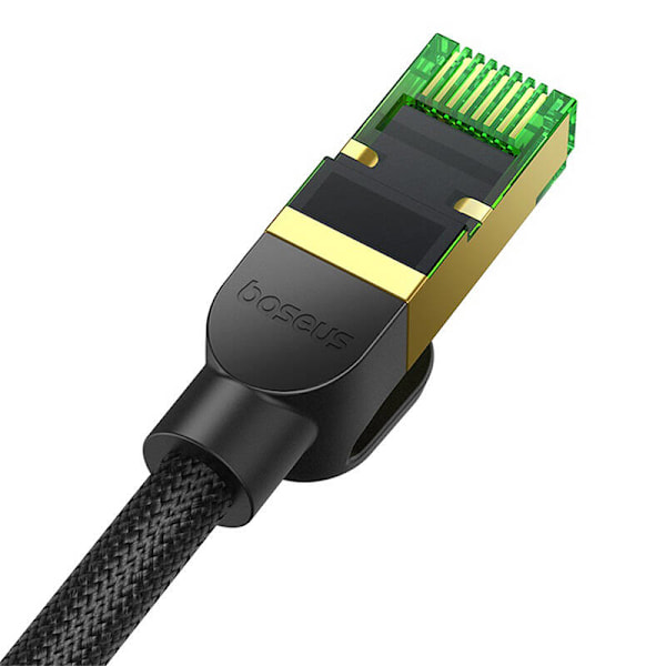 Flettet netværkskabel kat.8 Baseus Ethernet RJ45, 40Gbps, 8m (sort)