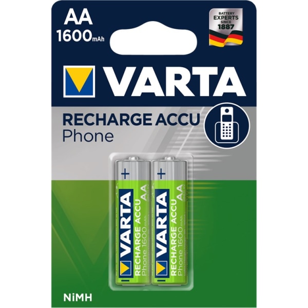 AA (Mignon)/HR6 (58399) laddningsbart batteri - 1600 mAh, 2 st. i blister