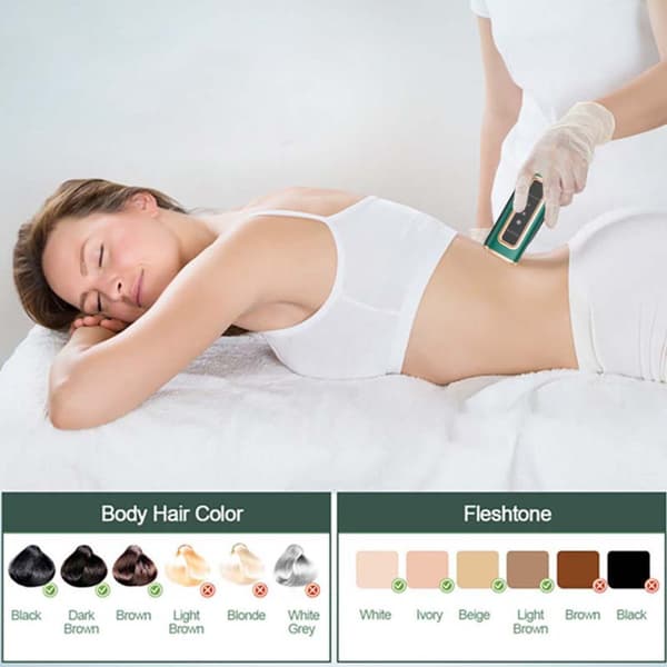 Kivuton Sapphire Ice-Cooling Laser -karvanpoistolaite - EU-pistoke DarkGreen DarkGreen
