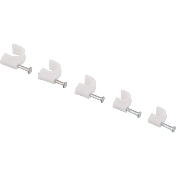 Cable clamps in plastic with steel nails, 4 sizes, 230-pack
