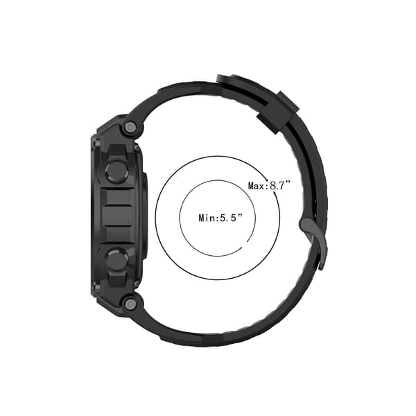 Klockarmband i Silikon för Amazfit T-Rex Pro Black Black