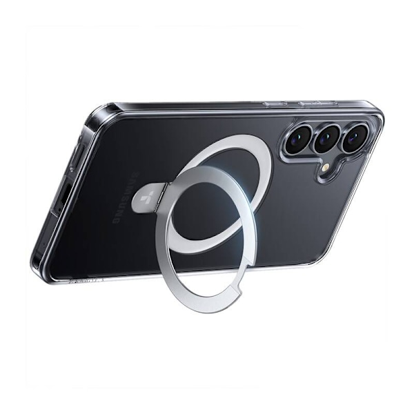 Torras Ostand Series puhelinkuori Samsung S25:lle (läpinäkyvä)