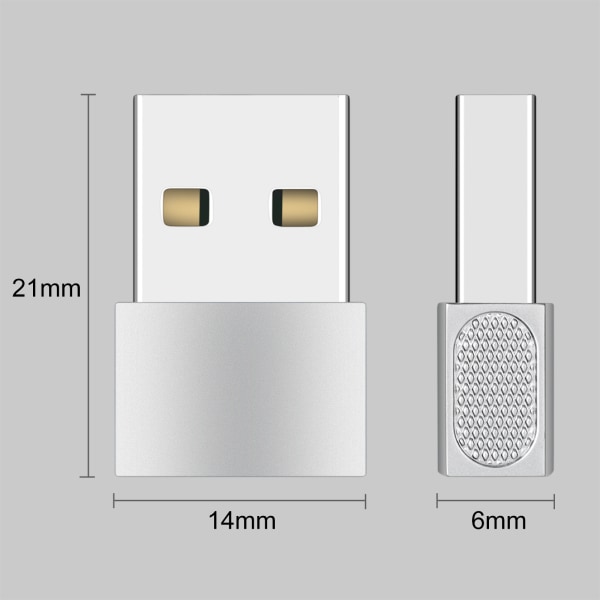 INF USB-C till USB-adapter Svart