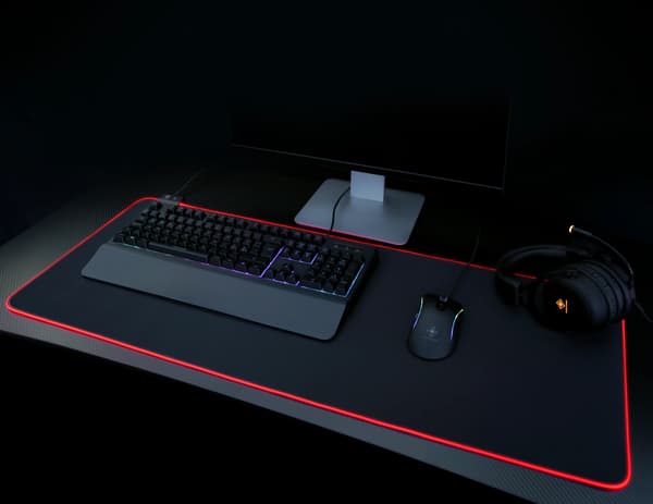 DMP310 RGB Mousepad, 900x360x4mm, 13 LED modes, black