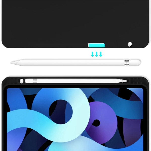 Tangentbordsfodral med pennhållare för iPad Air 4 10,9 tum 2020 Svart