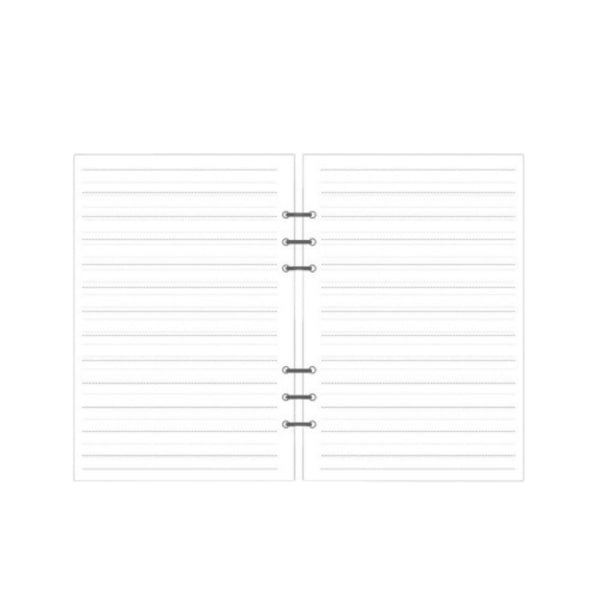A6-foret refill-papir til 6-hullers binder notesbog 45-ark Hvid Hvid