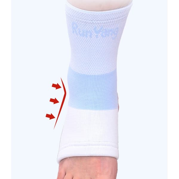 Fotledsstöd kompression för löpning och träning — 2-pack, andningsbar nylon och spandex, lättviktsdesign och anatomisk passform cyan M cyan M