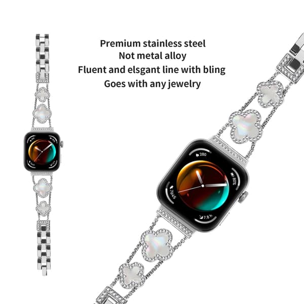 Huawei Fit 3 Clover -ketjuhihna Silver Silver