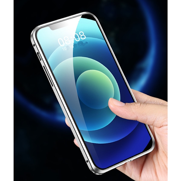 Stötfångarfodral i aluminiumlegering för iPhone 15 Pro Silver