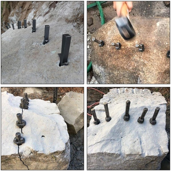 INF Kivikiila kiven halkaisemiseen 16 mm 5 kpl Musta 10,5 × 1,6 Musta 10,5 × 1,6 cm